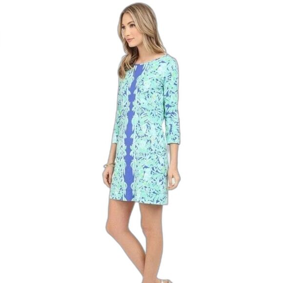 Lilly Pulitzer Marlowe Dress Women's Size XS Panda in the Wild Print 3/4 Sleeve - Picture 2 of 12
